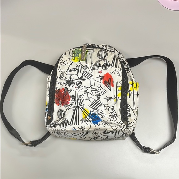 Alice & Olivia Colorful Abstract Print Backpack / preowned OS - Picture 1 of 15